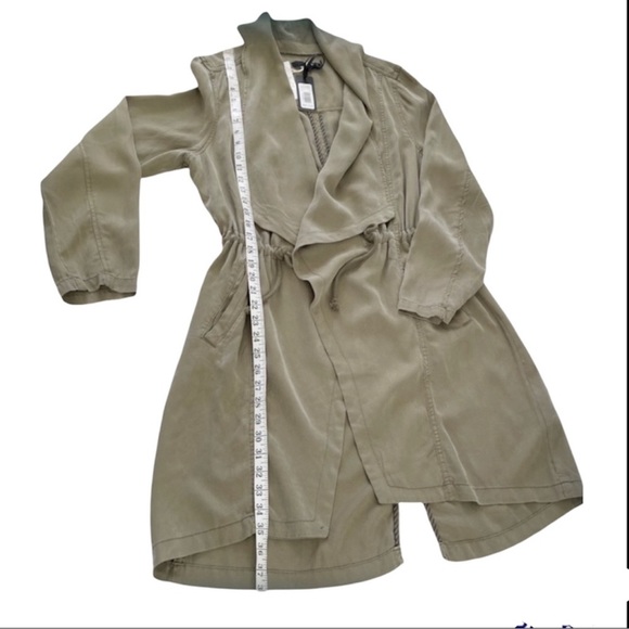 MAX Jeans Waterfall Drawstring Waist Duster Jacket - Lg NWT - Picture 7 of 10